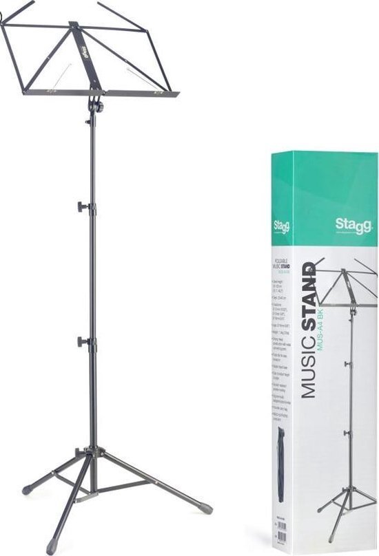 Stagg 25013512 MUS-A4 BK 3 Sections Music Stand zwart
