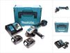 Makita DGA 519 RFJ accu-haakse slijper 18 V 125 mm borstelloos X-Lock + 2x accu 3,0 Ah + oplader + Makpac