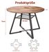 StarTech Runderhouten eettafel met opbergruimte - 120 × 120 × 75 cm - Zwart