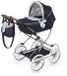 Vintage DeCuevas Opvouwbare Poppenwagen Met Handtas Tot 48 Cm Blauw Kinderen