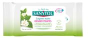 Sanytol - Lingettes désinfectantes hydratantes pour les mains - Bactéricide, virucide, fongicide - Sans rinçage - Parfum thé vert - Format compact pratique - x 12 - Lot de 4