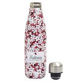 COOK CONCEPT, KA0277, 50 Cl Fleur Maitresse Insulated Bottle, Practical and Elegant, Ideal for Carrying Hot or Cold Drinks, Airtight Cap, Pink