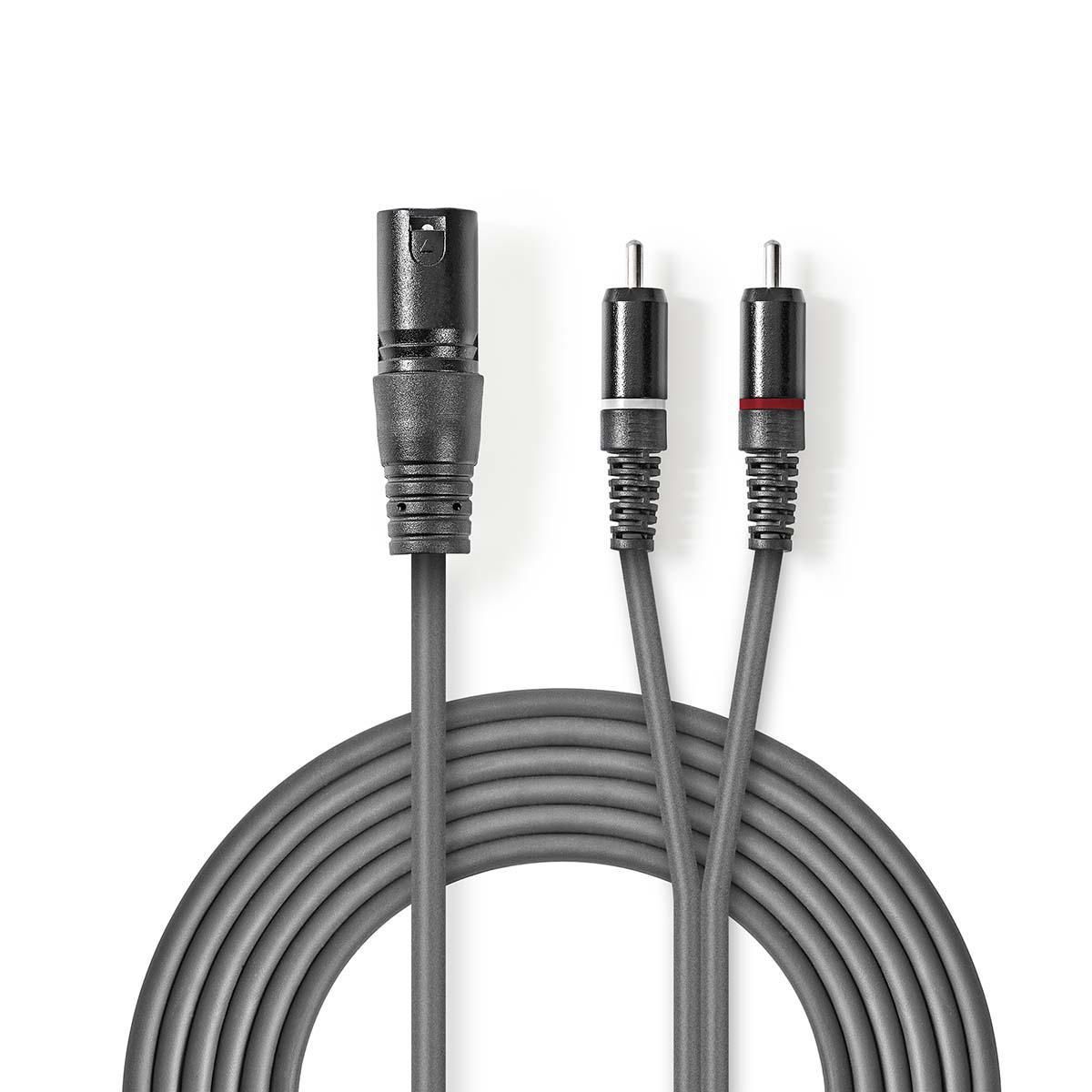 Nedis COTH15200GY30 - Audio kabel - 3 m - Grijs