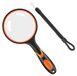 Loupe à main - 10x - 75 mm - Orange - Avec cordon de suspension