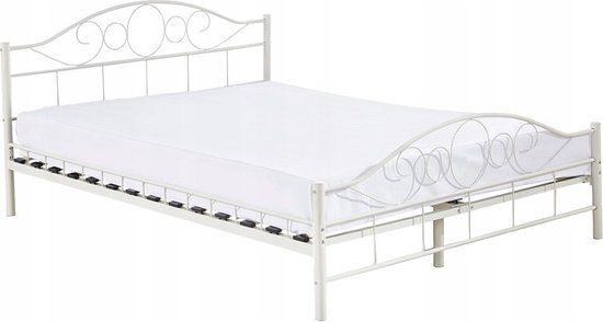 Viking Choice Metalen bedframe 160x200 - wit - met lattenbodem
