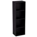 Vida Designs Oxford 4 Laag Kubus Boekenkast, Modern Space-Saving Opbergmeubel for Woonkamer, Slaapkamer or Kantoor, Vrijstaand Display Shelf, H106xW32xD24cm (Zwart)