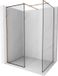 Mexen Kioto paroi de douche Walk-in 130 x 80, cadre noir, or rose