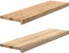 vidaXL - Vensterbanken - 2 stuks - onbehandeld - 90x25x2 cm - massief eikenhout