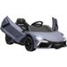 Mobliva Voiture électrique pour enfants 3-5 ans, conduite souple, télécommandée, avec klaxon, plastique et métal, gris