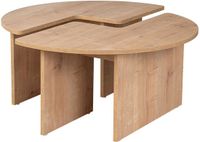 Hanah Home Houten salontafel "Moira" 90 x 90 x 41 cm - Eik
