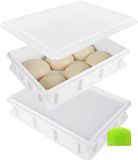 Merkloos Relaxdays Pizzadeegdoos - 40x7x30 cm - wit - set van 2