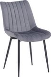 CLP Rahden Set de 2 Chaises de salle à manger - Velours gris