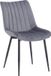 CLP Rahden Set de 2 Chaises de salle à manger - Velours gris