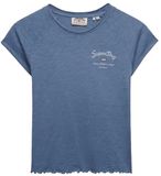Superdry Athletic Essentials Slub Graphic T-shirt Dames Tidal Blue