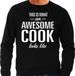 Bellatio Decorations Awesome cook - geweldige kok cadeau sweater zwart heren S