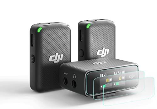 KOMET Glazen schermbeschermer compatibel voor DJI MIC draadloze microfoon, 9H gehard glas anti-crach anti-bubble anti-stof (3 stuks)