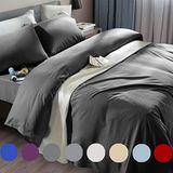 SONORO KATE Beddengoedset superzachte microvezel, draaddichtheid van 1800, luxe Egyptische lakens geschikt voor 45-61 cm diepe zak matras kreuk- en hypoallergeen - 6-delig (donkergrijs, king))