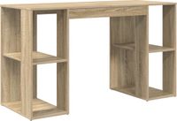 vidaXL Bureau Sonoma Eiken Bewerkt Hout 130 x 50,5 x 75 cm
