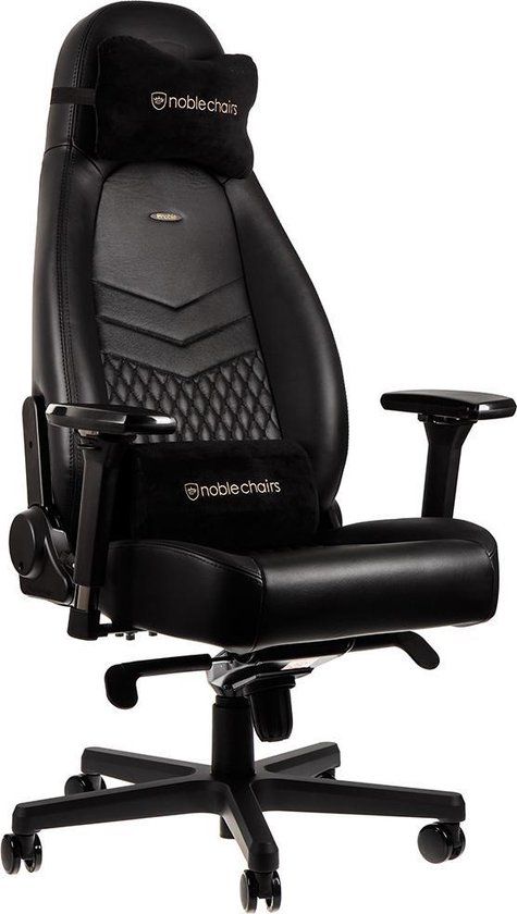 Noblechairs ICON Series Real Leather Gaming Chair - Black