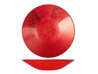 H&h Set van 6 diepe borden regent rood glitter cm22