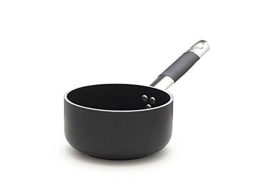 Pentole Agnelli alblack Hoge Casserole, Aluminium, 10 mm FUND Inductie, met buisvormige handgreep, Zwart