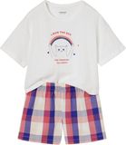 Vertbaudet Pyjamabroek met kattenprint in popeline voor meisjes