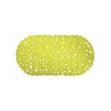 MSV Oval PVC Bath Mat - Green - 99 x 39 cm