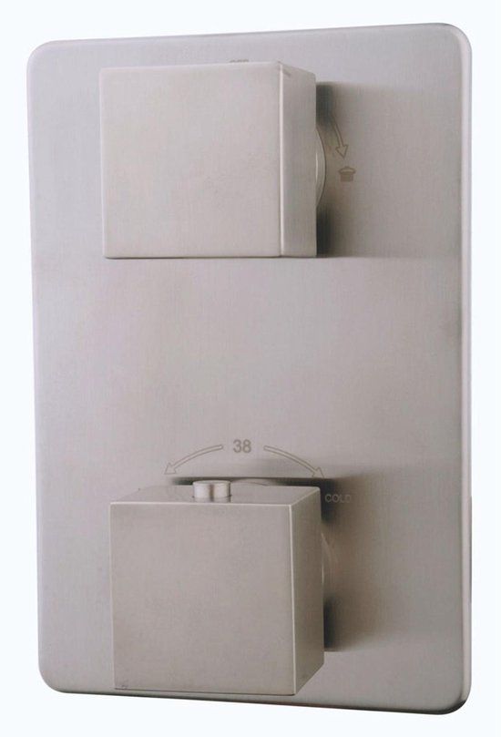 Wiesbaden Rombo Inbouw Douchekraan Afbouwset 2-Weg - RVS Look | Xellanz