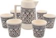Bakir carafe à service pour boissons, grande taille, pour 6 personnes, couleur gris