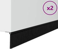 vidaXL Zelfklevende Deurborstels 2 stuks Zwart 100 cm Aluminiumlegering