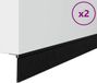 vidaXL Zelfklevende Deurborstels 2 stuks Zwart 100 cm Aluminiumlegering