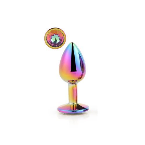 DreamToys Aluminium Anaalplug met Siersteen Small Gleaming Love - Multi Color