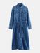 Next Dames Halflange Denim Overhemdjurk Blauw