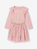 Vertbaudet Ensemble de Noël pour filles, jupe en tulle et t-shirt à volants