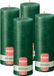 Bolsius - Rustieke kaars Shimmer - 4 Stuks - Metallic Groen - 19cm - 85 branduren