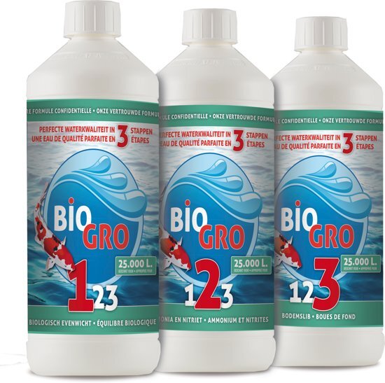 BIOGRO 123 OPSTART PAKKET - 3x1 Liter geschikt voor 25.000L