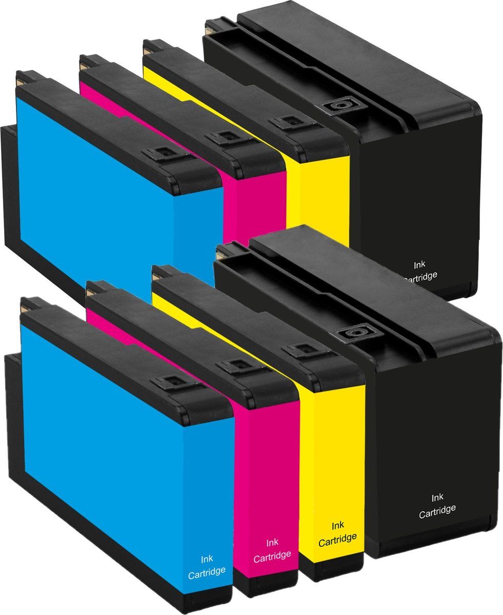 InktDL Compatible inktcartridges (8 cartridges) voor HP OfficeJet Pro 7740, 8210, 8710, 8720, 8725, 8730, 8740 en 8715