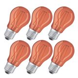 Osram 6 x LED Filament Leuchtmittel Tropfen bunt 1,6W = 15W E27 Orange