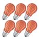 Osram 6 x LED Filament Leuchtmittel Tropfen bunt 1,6W = 15W E27 Orange