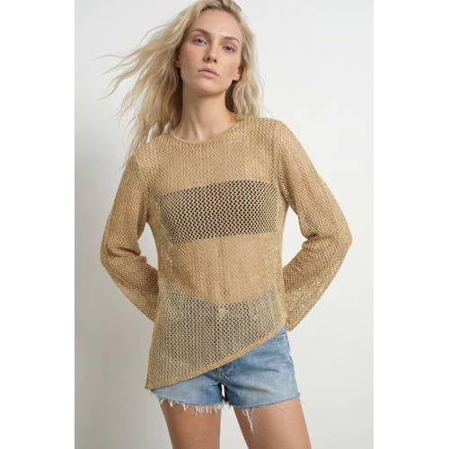 HYPEDROP gehaakte top - beige