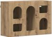vidaXL - Hangkast - ELST - Artisanaal - eiken - 60 x 20 x 40 cm - Bewerkt hout