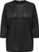 Only Onlsilvery Glamour Lurex 3/4 Top Jr 15344697 Black/silver Lurex Femme Taille - L