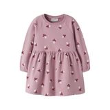 NAME IT MINI midi sweatjurk met print - roze