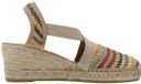 Toni Pons Espadrille compensée mi-haute en raphia multicolore | TERRA-NM