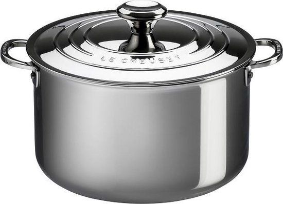 Le Creuset RVS Kookpan - 24cm - 6.6L - Zilverkleurig