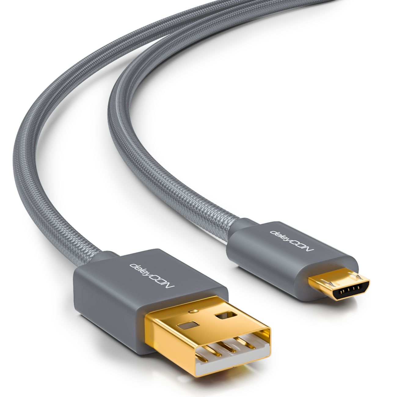 deleyCON MK2328 USB-kabel grijs 0,5m