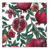 Homéa, Set van 20 papieren servetten, 3-laags, 33 x 33 cm, granaatappels