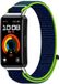 By Qubix - Sport loop nylon bandje - Donkerblauw met groen - geschikt voor Huawei Band 10 / 9 / 8