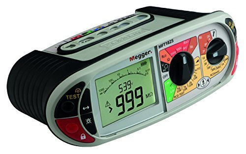 Megger 1002-408 MFT1825-SC-DE installatietester, doorgangsmeting met 200 mA, isolatietest met 100 V tot 1000 V, 2 en 3-polige lus