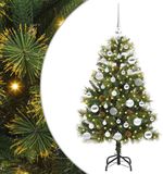 vidaXL - Kunstmatige - Scharnierende - Kerstboom - met - Kegels - Groen - 120 - cm